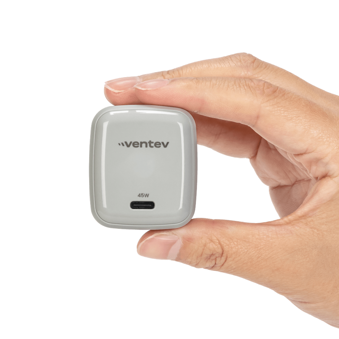 ADAPTADOR VENTEV DE PARED 45W + CABLE DE CARGA 240W USB-C