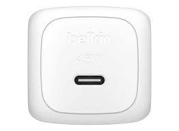 ADAPTADOR BELKIN DE PARED 45W USB-C + CABLE USB-C 60W WHITE