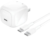 ADAPTADOR BELKIN DE PARED 45W USB-C + CABLE USB-C 60W WHITE