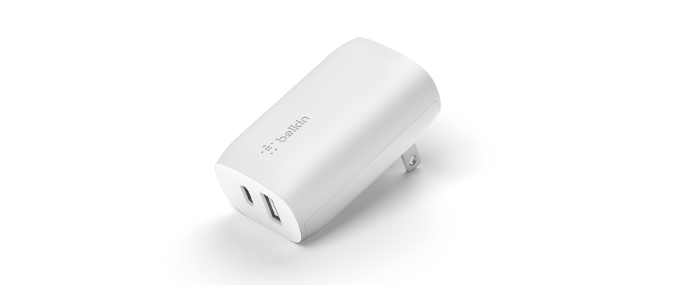 Cargador Belkin 37w - USB-C PD 25w / USB-A 12w - Blanco