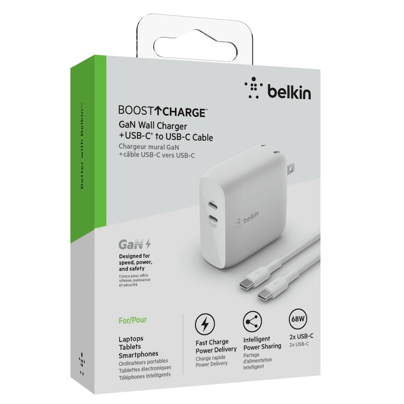 ADAPTADOR BELKIN 68W + CABLE USBC/USBC