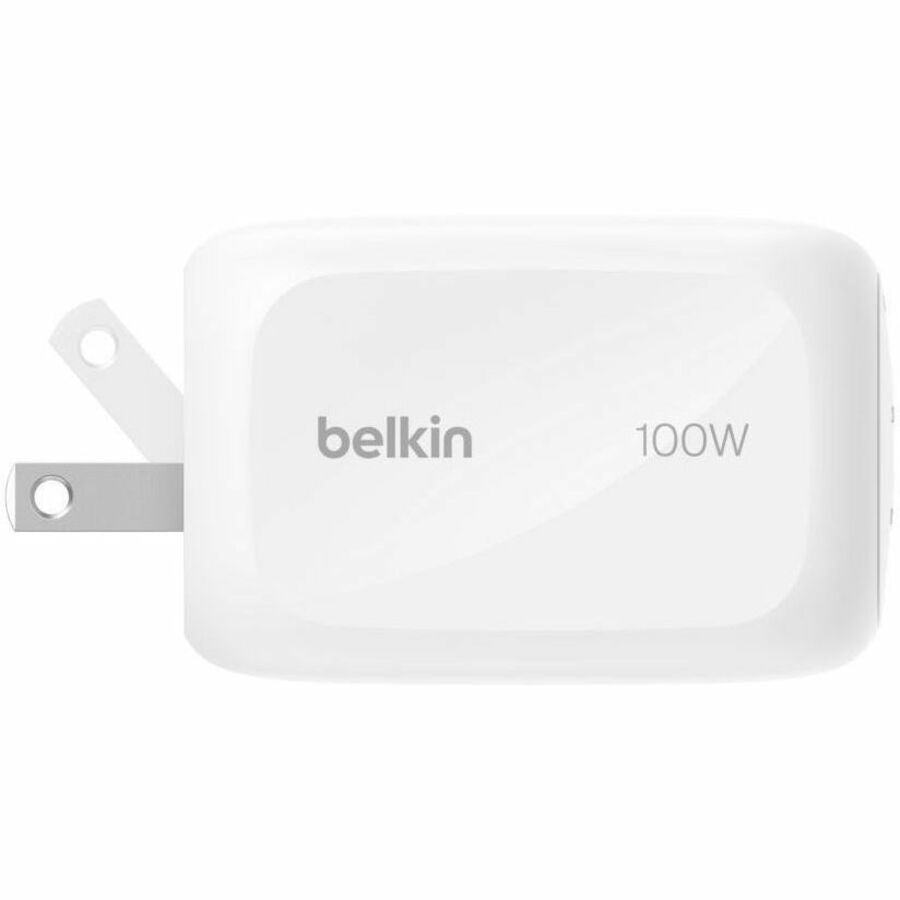 ADAPTADOR BELKIN DE PARED 100W 3 PUERTOS USB-C USB-A WHITE