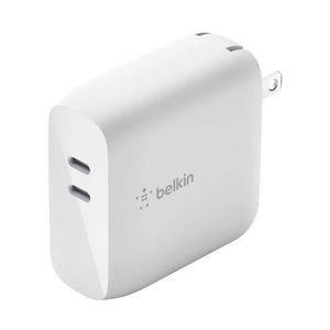 ADAPTADOR BELKIN DE PARED 70W 2 PUERTOS USB-C USB-A WHITE