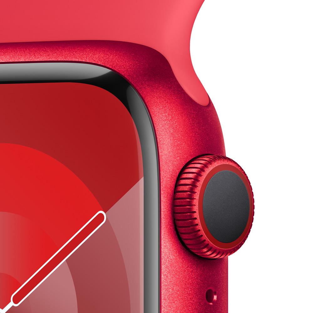 Apple Watch Series 9 GPS + Cellular • Caja de aluminio (PRODUCT)RED de 41 mm • Correa deportiva (PRODUCT)RED - M/L