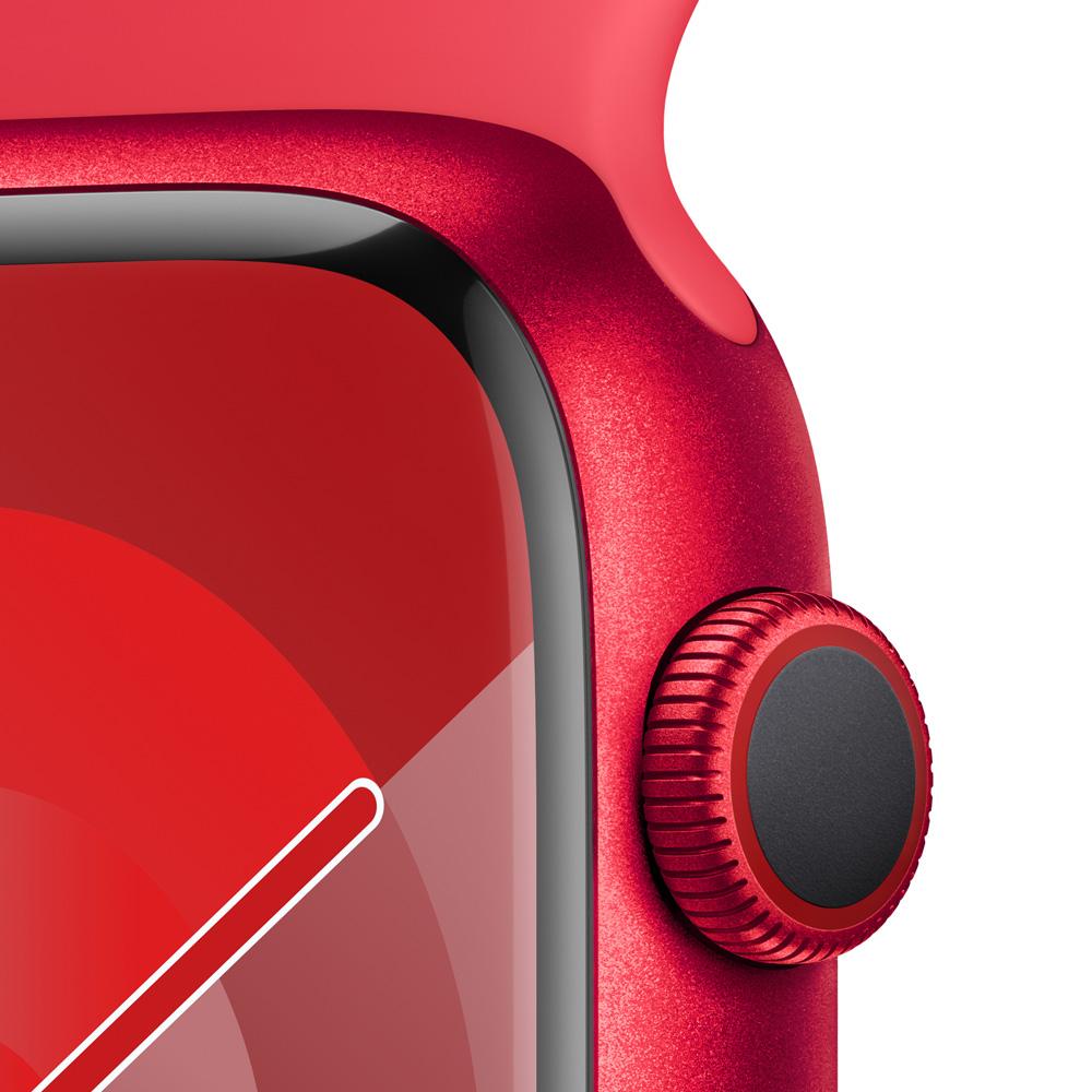 Apple Watch Series 9 GPS + Cellular • Caja de aluminio (PRODUCT)RED de 45 mm • Correa deportiva (PRODUCT)RED - M/L
