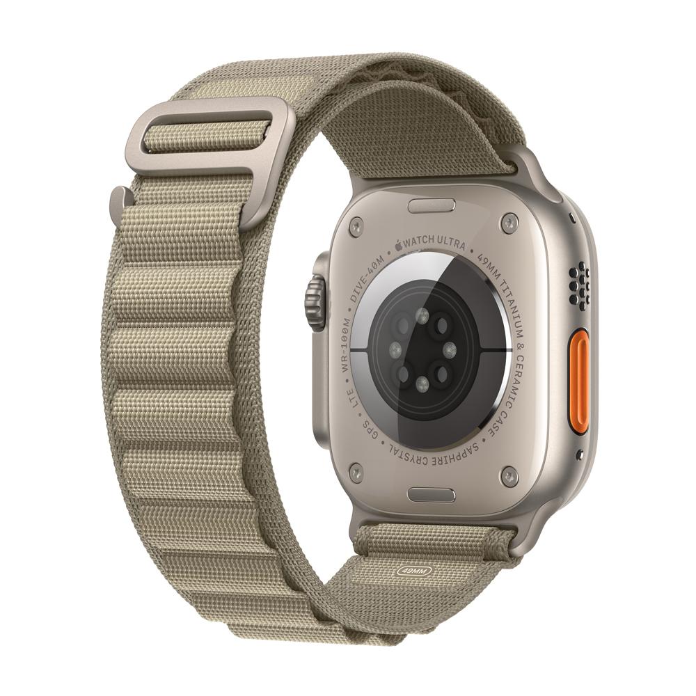 Apple Watch Ultra 2 GPS + Cellular • Caja de titanio de 49 mm • Correa Alpine verde oliva - L