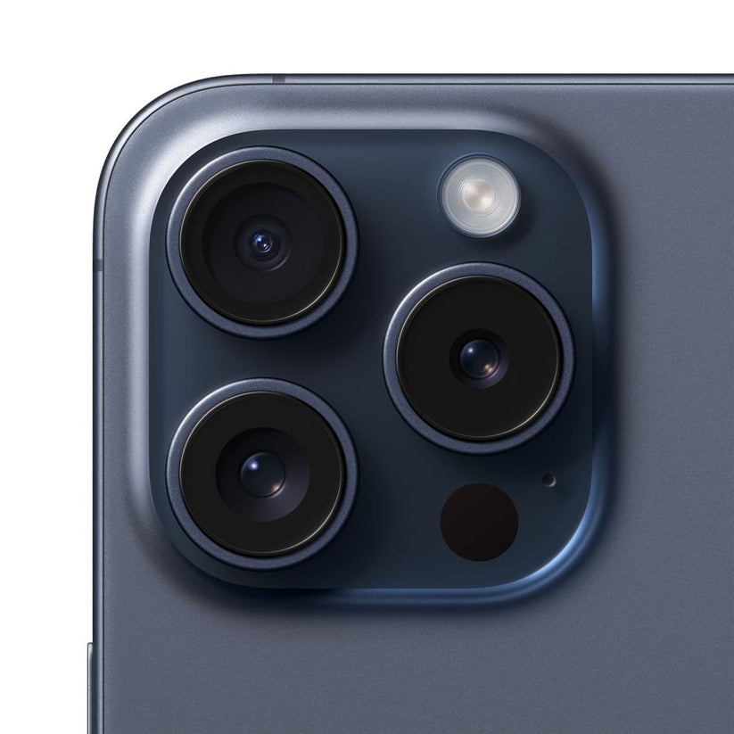 Camara de iPhone 15 Pro Titanio Azul 128GB en Mac Center