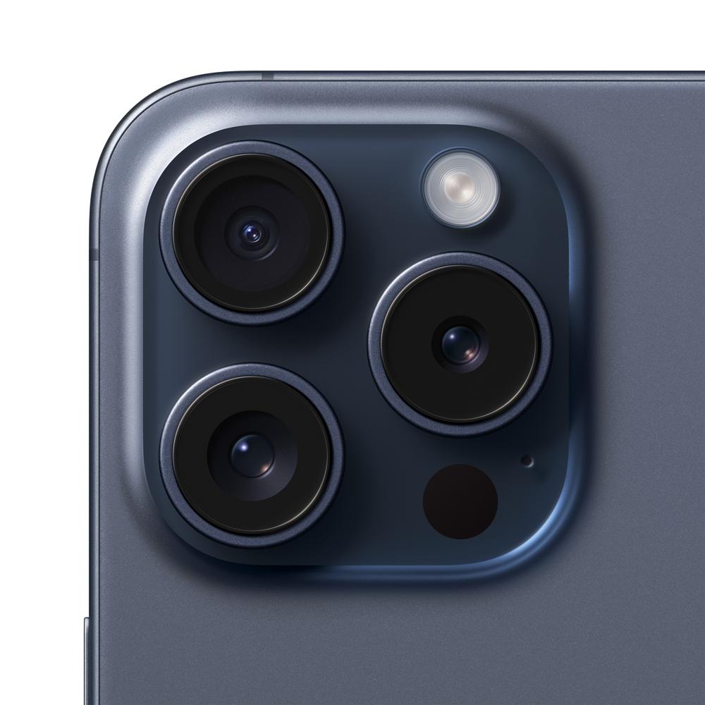 Camara de iPhone 15 Pro Titanio Azul 256GB en Mac Center