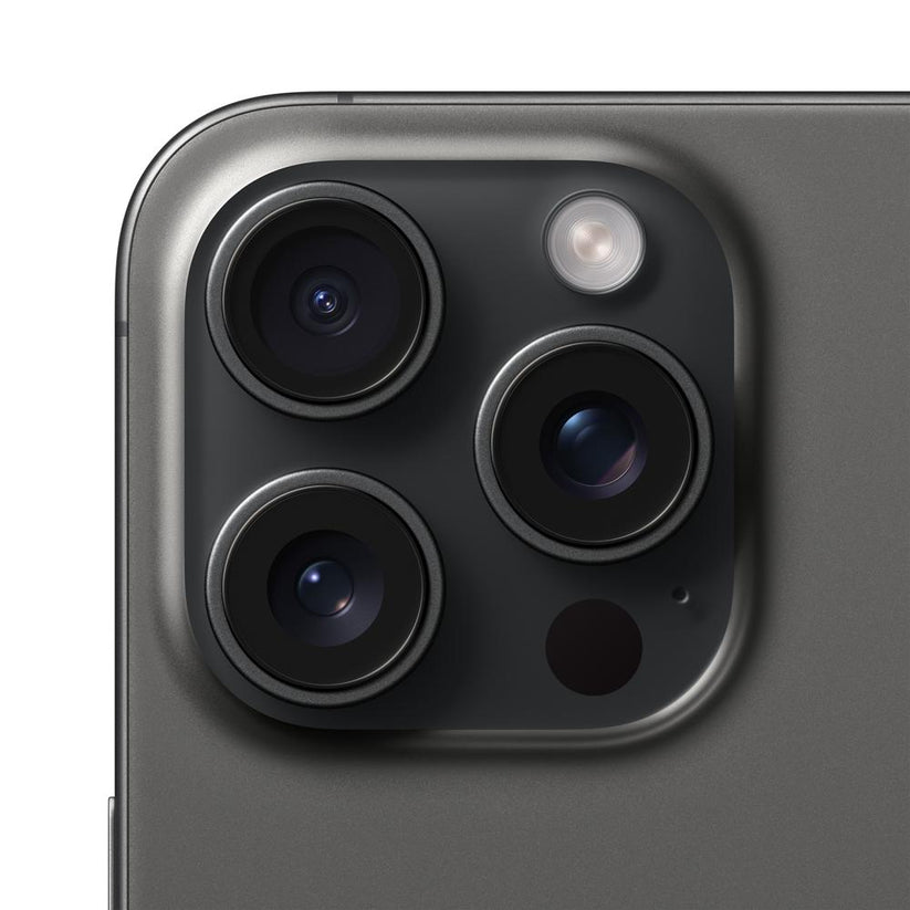 Camara de iPhone 15 Pro Max Titanio Negro 256GB en Mac Center