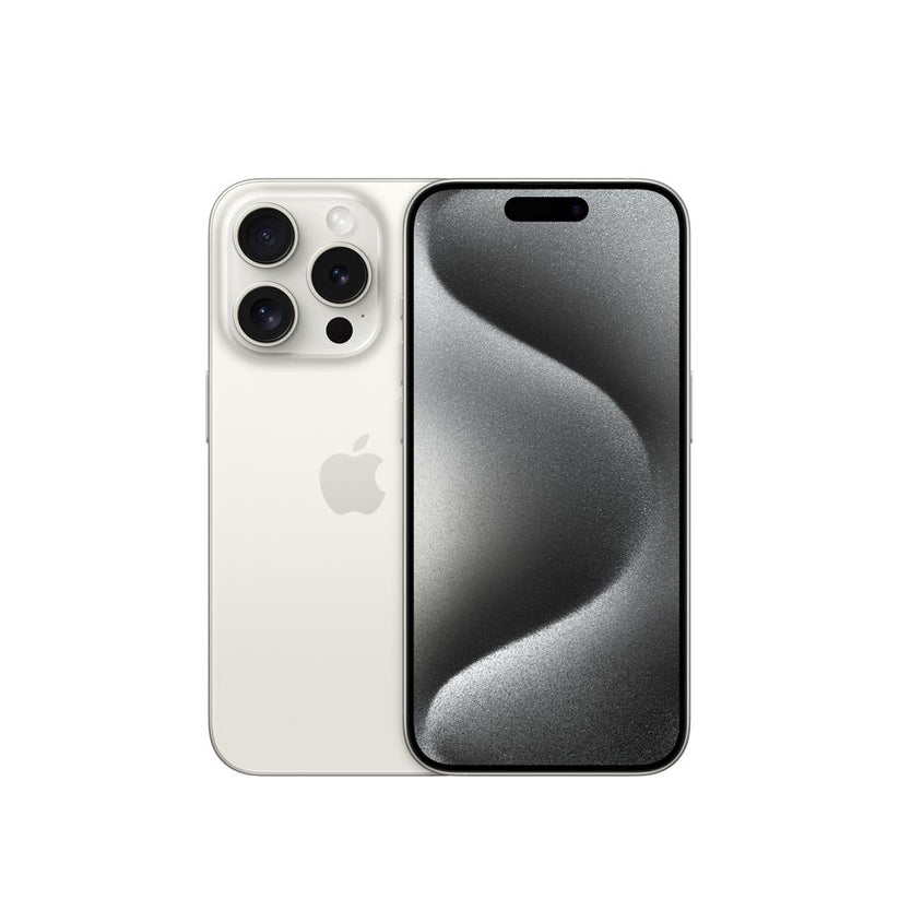 iPhone 15 Pro Titanio Blanco 1TB Camaras y pantalla en Mac Center