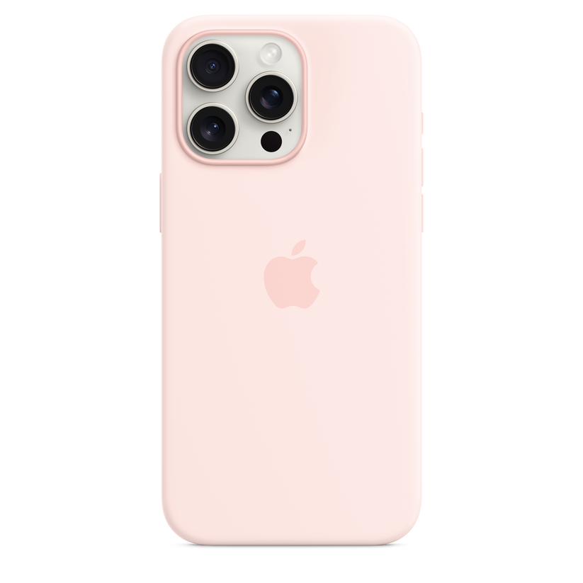 GENERICO Carcasa Funda Para iPhone 15 Pro Silicona Color Rosa Palo