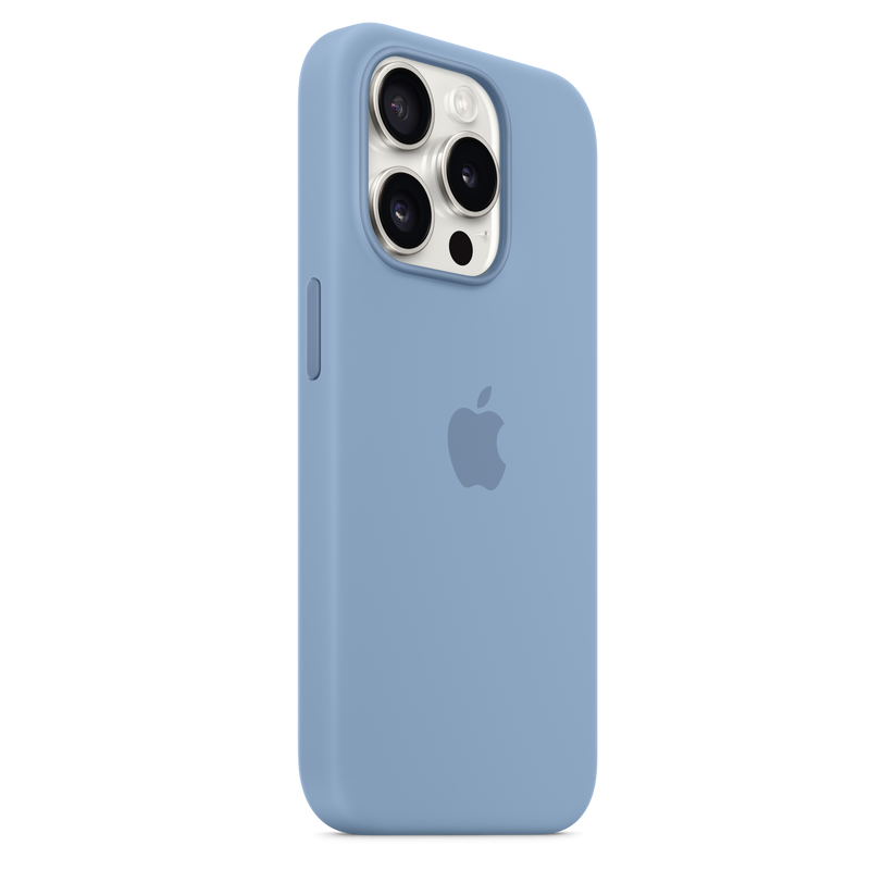Icoveri Funda Silicona con Círculo Magnético Azul para iPhone 15 Pro Max