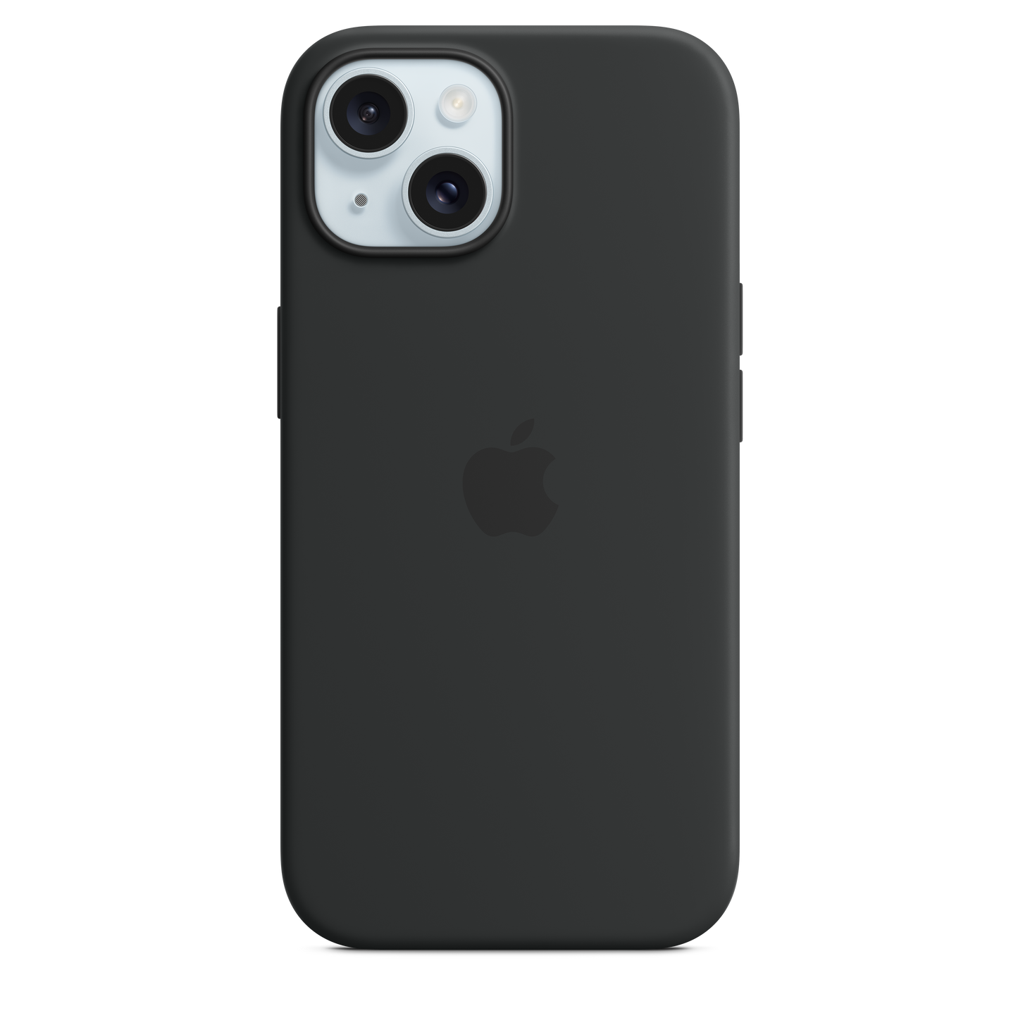 Funda de silicón con MagSafe para el iPhone 15 - Negro