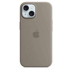 Funda de silicón con MagSafe para el iPhone 15 - Color arcilla