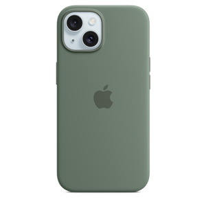 Funda de silicón con MagSafe para el iPhone 15 - Color ciprés