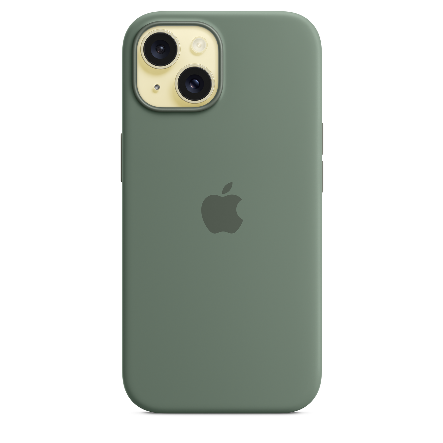 Funda de silicón con MagSafe para el iPhone 15 - Color ciprés
