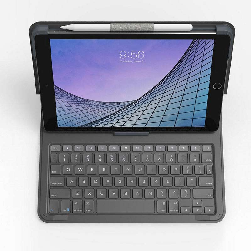 Case con teclado ZAGG para iPad de 10.2 (Gen 7,8 & 9) Gris Oscuro