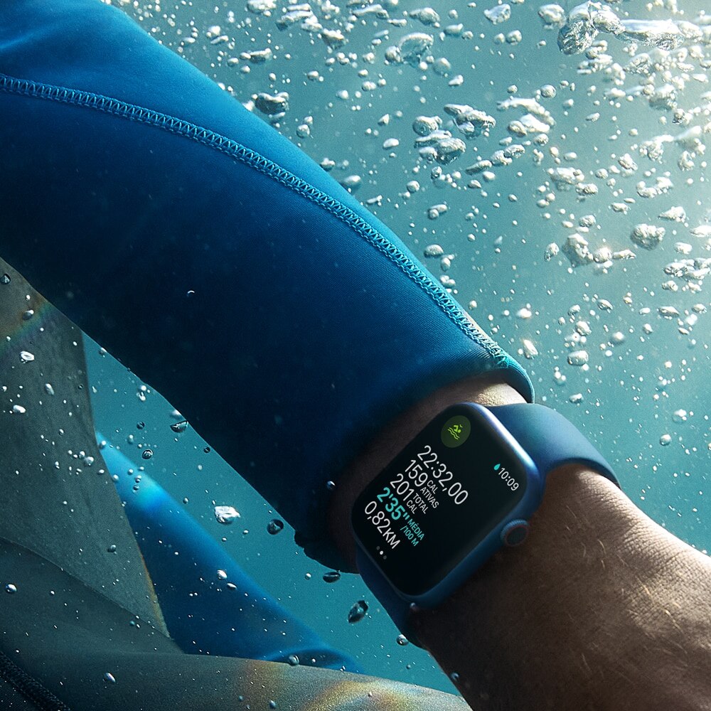 Apple Watch Nike Series 7 (GPS + Cellular) de 45 mm - Talla única - Caja de aluminio en color medianoche - Correa Nike Sport antracita/negra