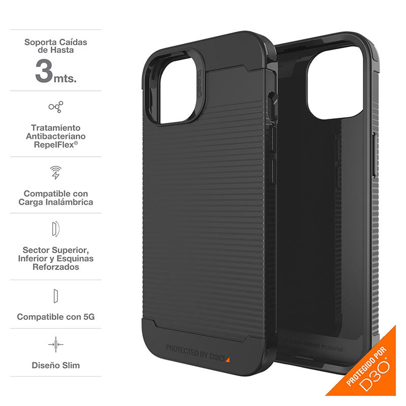 Case GEAR4 HAVANA Para iPhone 13 - Negro