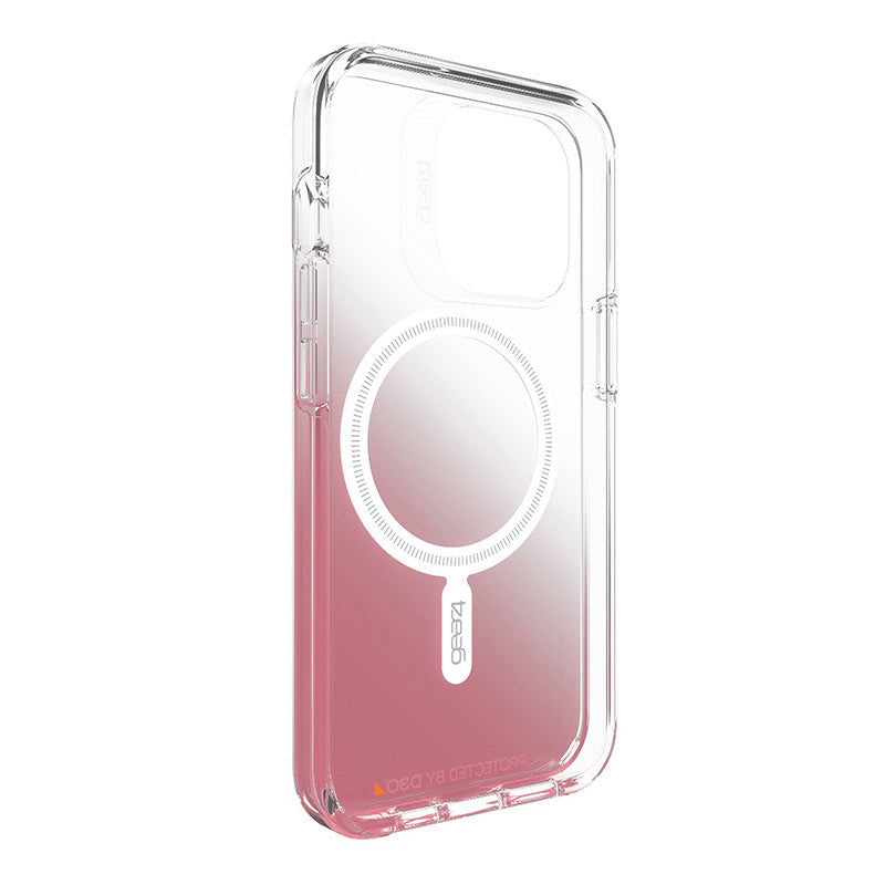 Case GEAR4 MILAN SNAP MAGSAFE Para iPhone 13 - Rosa/Transparente