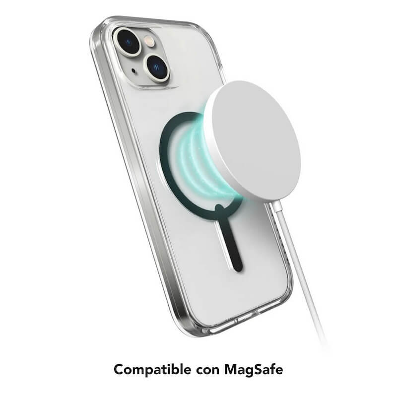 Case GEAR4 Milan Snap con MagSafe para iPhone 14 Plus - Transparente/Verde