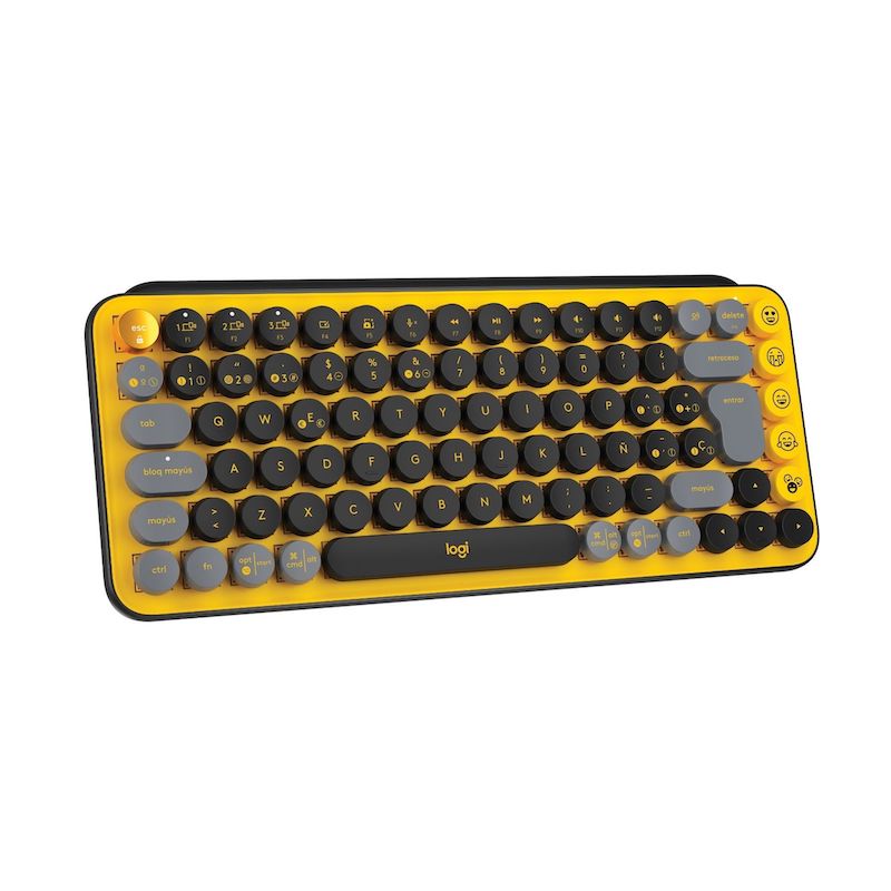 TECLADO LOGITECH POP KEYS WIRELESS BT - AMARILLO/NEGRO