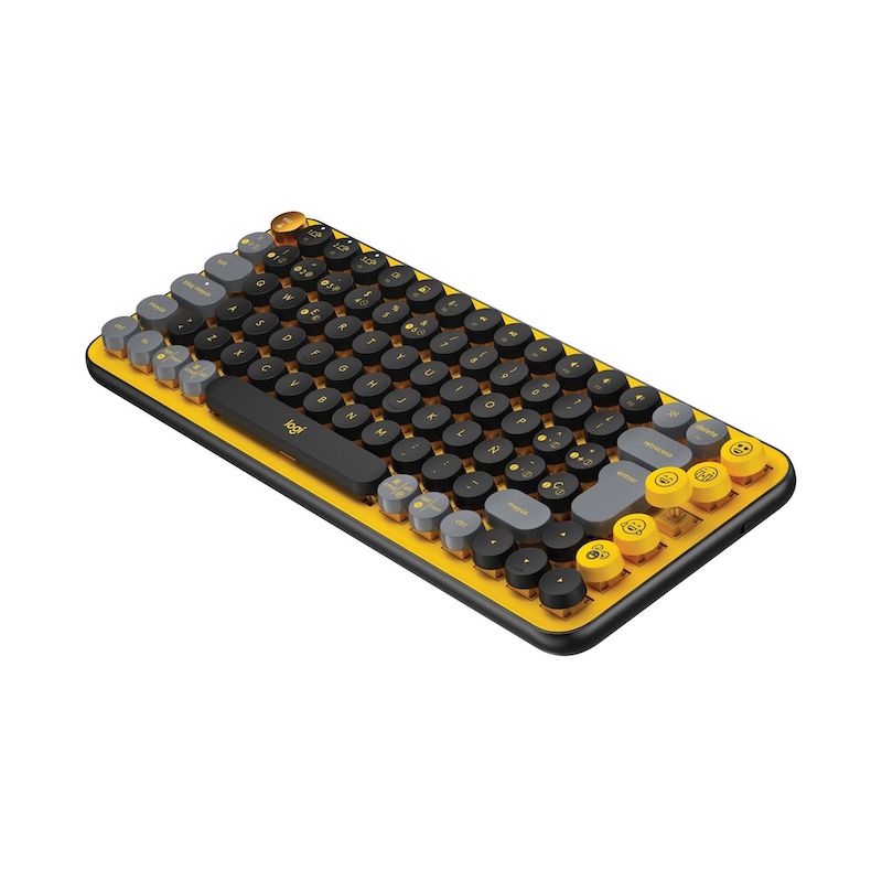 TECLADO LOGITECH POP KEYS WIRELESS BT - AMARILLO/NEGRO