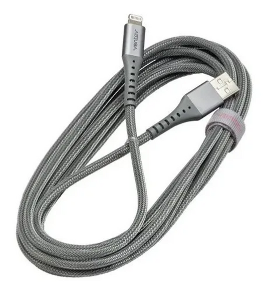 Cable de aleación Ventev USB-C a Lightning de 10 pies - Acero
