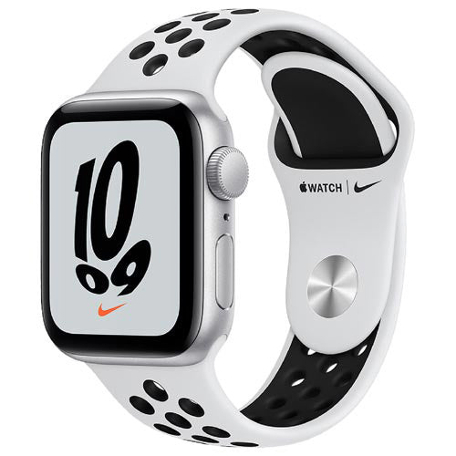 Apple Watch SE Nike (GPS) de 44 mm - Talla única - Caja de aluminio en plata - Correa deportiva en color Platino Negra