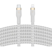 Cable Belkin USB-C a Lightning - 3M - Pro Flex - Blanco