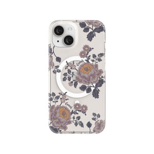 Case protectora Coach con MagSafe Para iPhone 14 - Moody Floral/Púrpura
