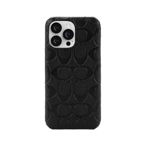 CASE COACH LEATHER SLIM WRAP PARA IPHONE 14 PRO MAX - BLACK