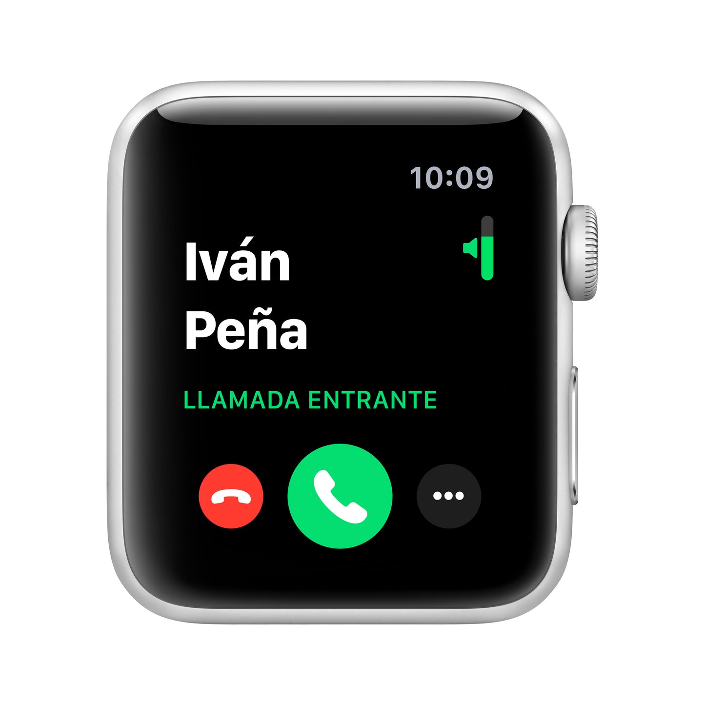 Apple Watch Series 3 (GPS) con caja de 42 mm de aluminio en plata y correa deportiva blanca