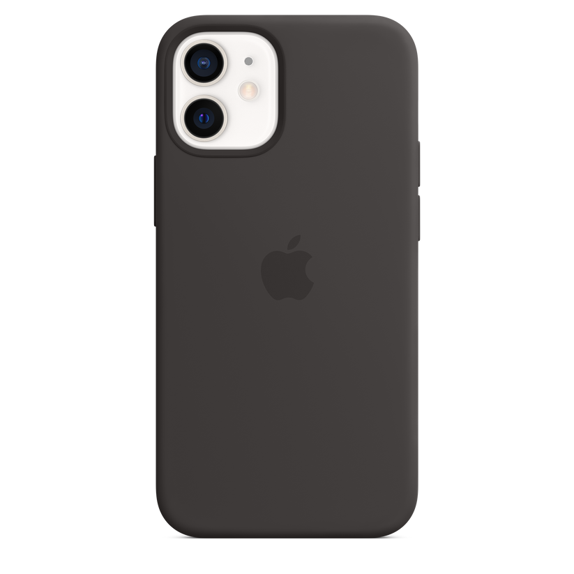 Funda de silicón con MagSafe para el iPhone 12 mini - Negro