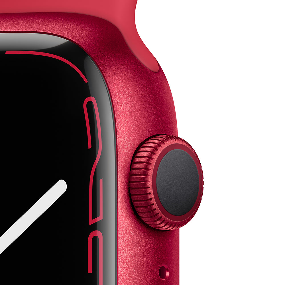 Apple Watch Series 7 (GPS) - Caja de aluminio (PRODUCT)RED de 45 mm - Correa deportiva (PRODUCT)RED - Talla única