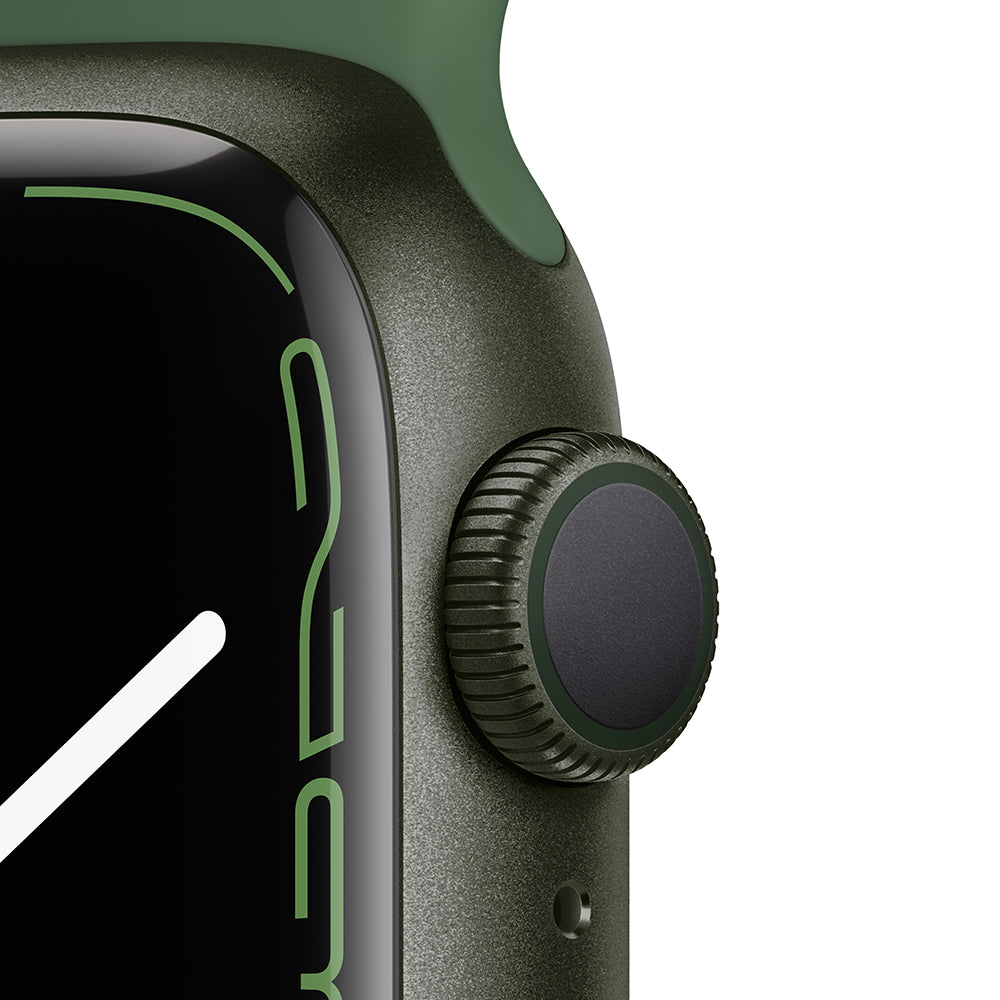 Apple Watch Series 7 (GPS) - Caja de aluminio en verde de 41 mm - Correa deportiva verde trébol - Talla única