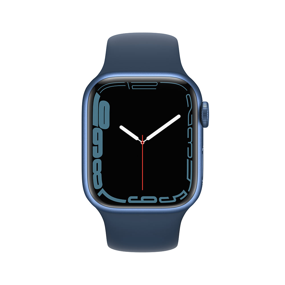 Apple Watch Series 7 (GPS) - Caja de aluminio en azul de 41 mm - Correa deportiva en color abismo - Talla única