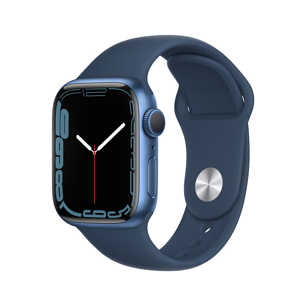 Apple Watch Series 7 (GPS) - Caja de aluminio en azul de 41 mm - Correa deportiva en color abismo - Talla única