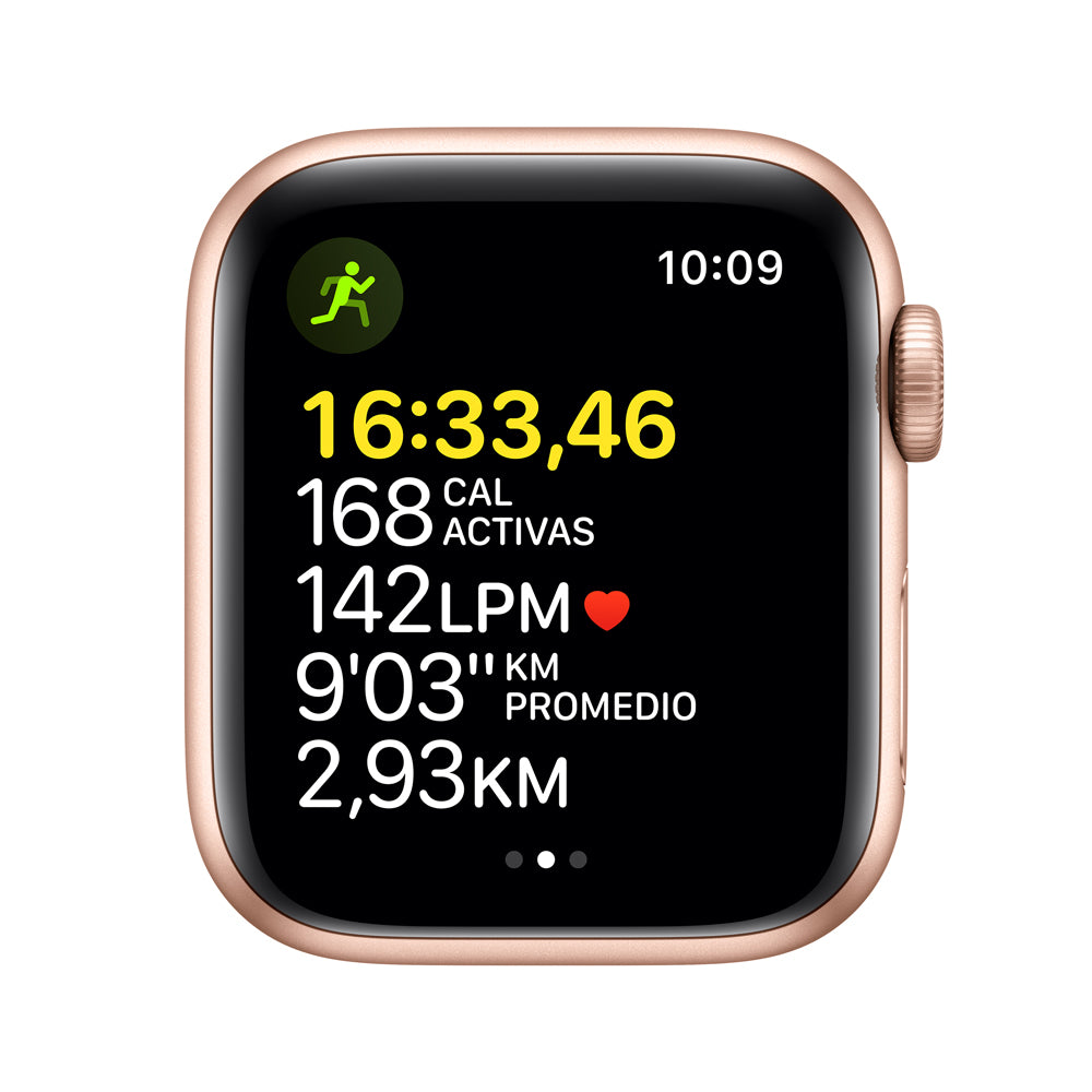 Apple Watch SE (GPS) - Caja de aluminio en oro de 40 mm - Correa deportiva blanco estrella - Talla única