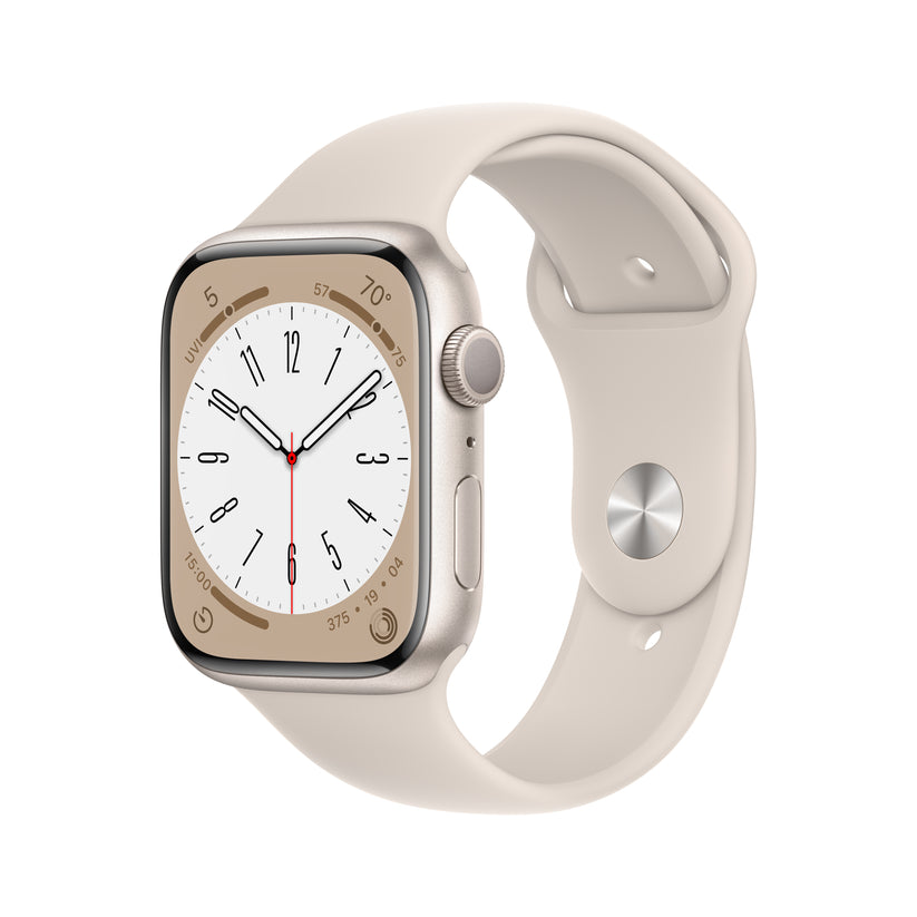 Apple Watch Series 8 de 45 mm color blanco estrella en www.mac-center.com