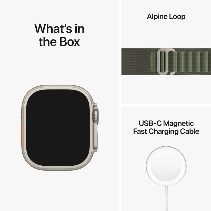 Apple Watch Ultra con cable de carga rapida magnetica en www.mac-center.com