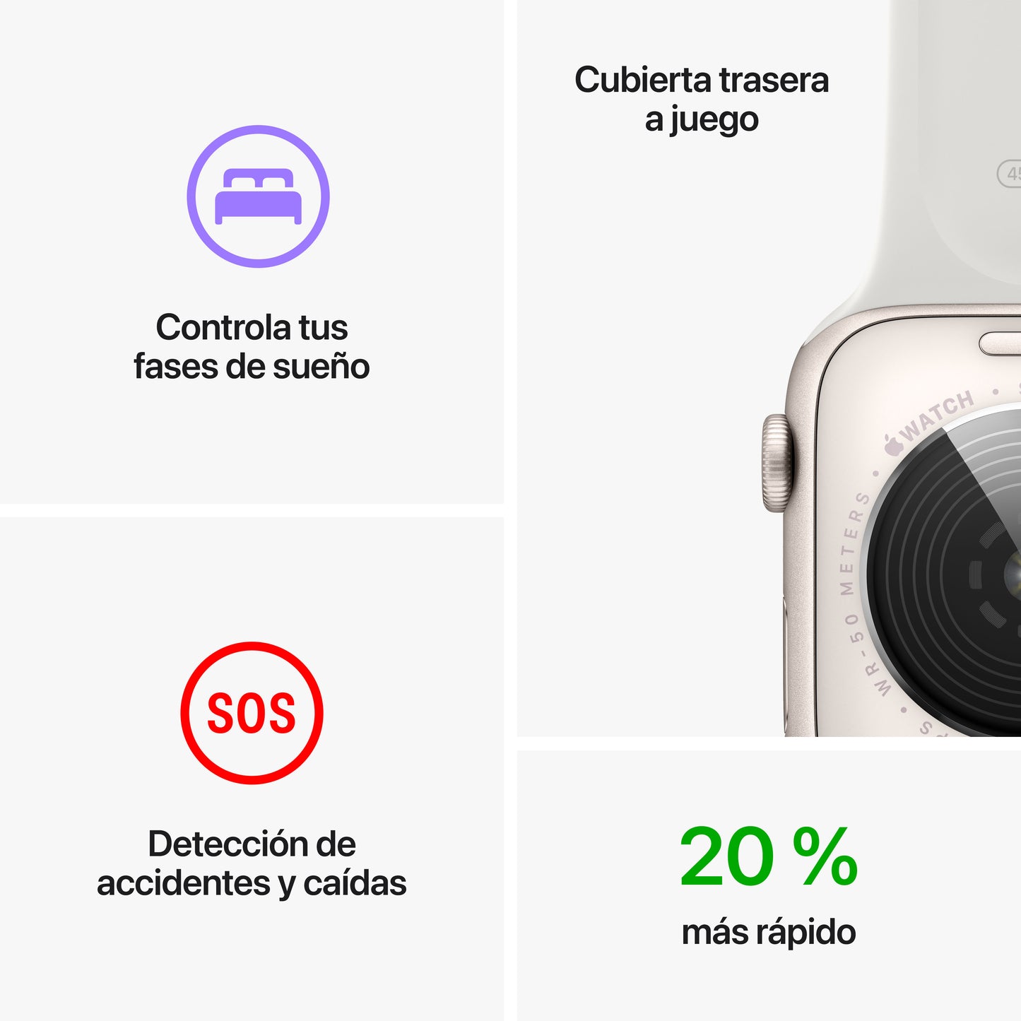 Apple Watch SE 2 generación cubierta trasera a juego en www.mac-center.com
