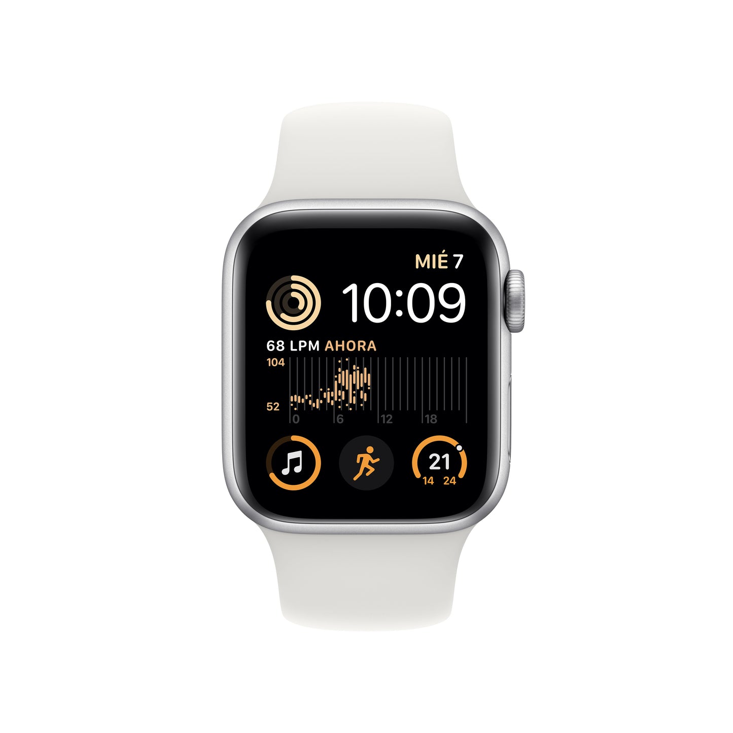 Apple Watch SE (GPS + Cellular)  de 40 mm - Talla única - Caja de aluminio en plata - Correa deportiva blanca