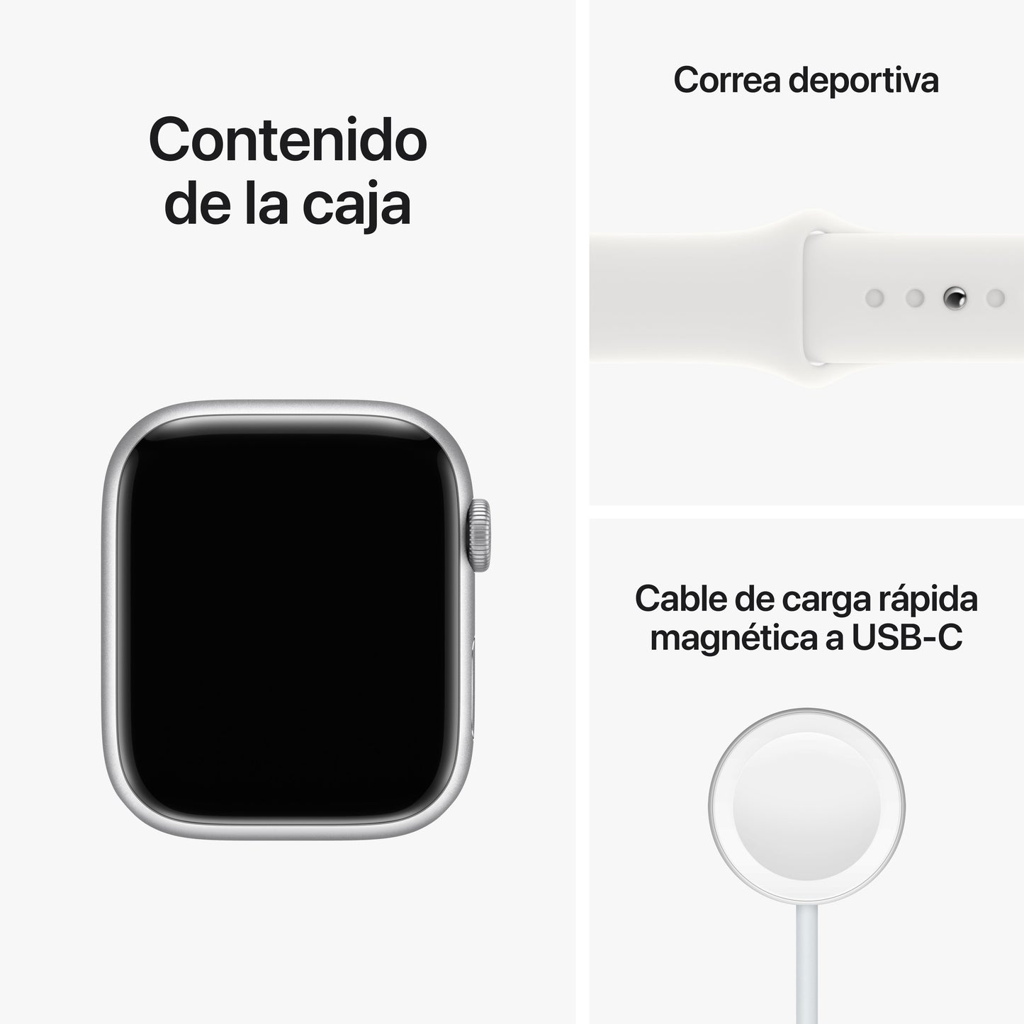 Apple Watch Series 8 con correa deportiva de color blanco en www.mac-center.com