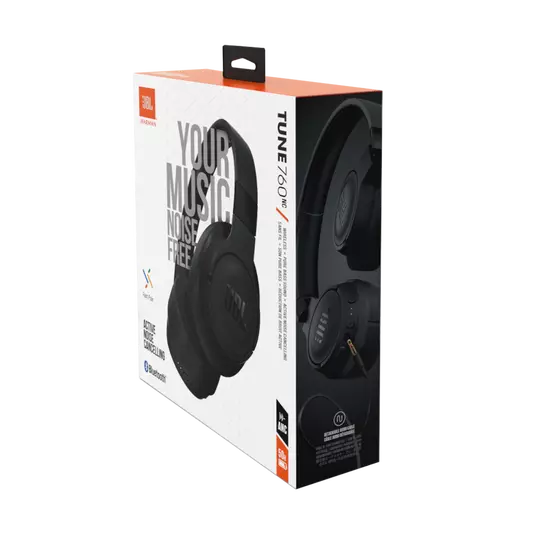 Auriculares Integrales Ialámbricos JBL BT Tune 760 con Cancelación del Ruido - Negro