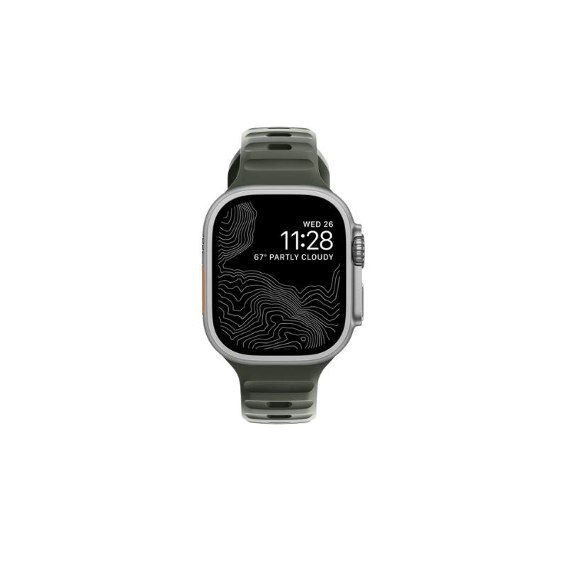 BANDA NOMAD SPORT APPLE WATCH/49 ULTRA/45/44/42MM-VERDE MIL