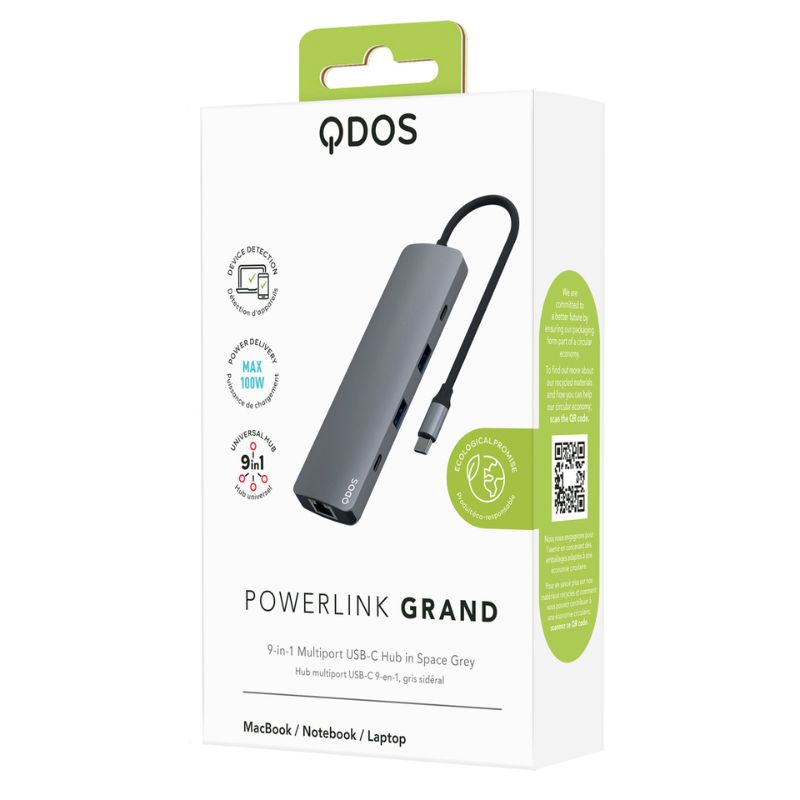 MULTIPUERTOS QDOS USB-C 9 EN 1