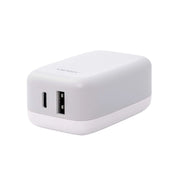 Cargador de pared Ventev doble USB-C y USB-A de 27 W - Blanco