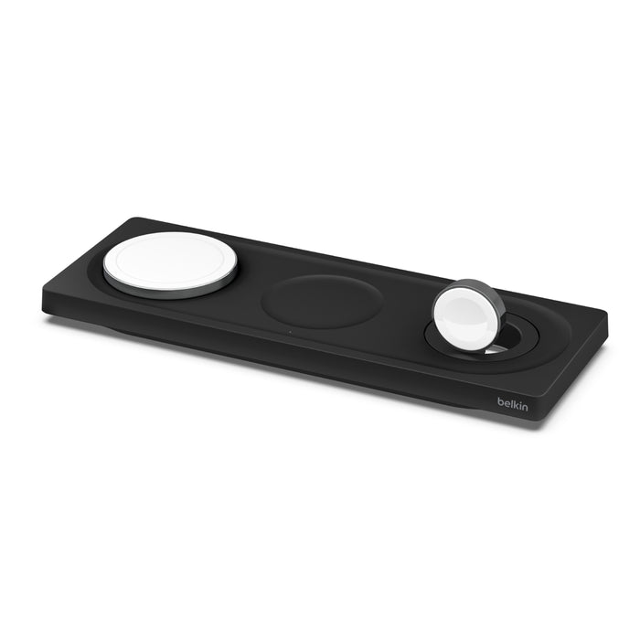 Base de Carga Pad Inalámbrica 3 en 1 MagSafe Pro - Carga Rápida Apple Watch 7/8/Ultra- Negro