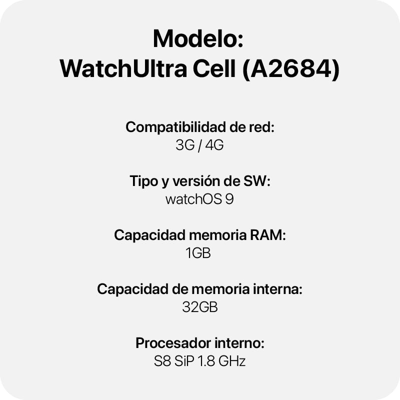 Apple Watch Ultra (GPS + Cellular) de 49 mm - Caja de titanio - Correa Loop Trail azul/gris